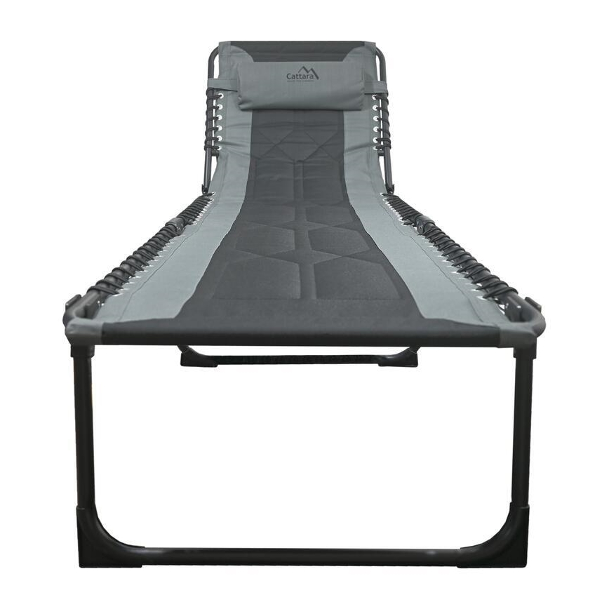 Foldbar liggestol til camping, grå