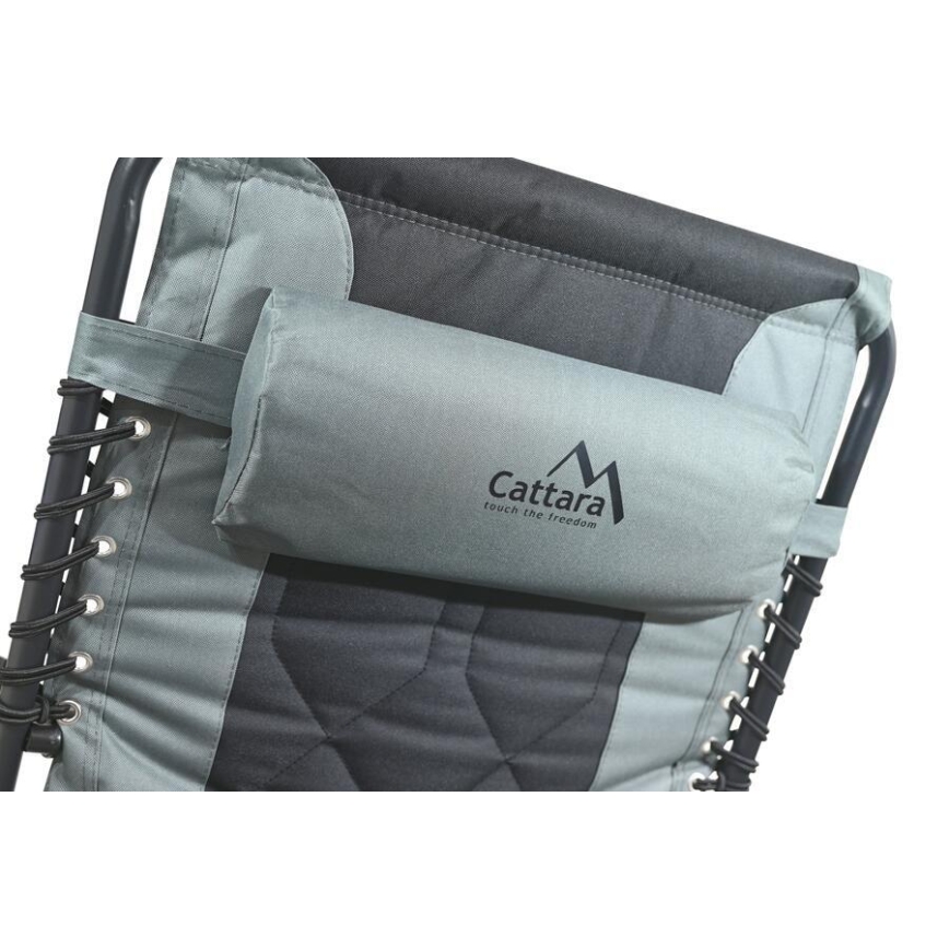 Foldbar liggestol til camping, grå