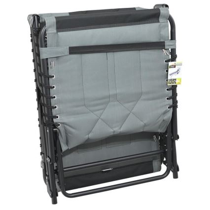Foldbar liggestol til camping, grå