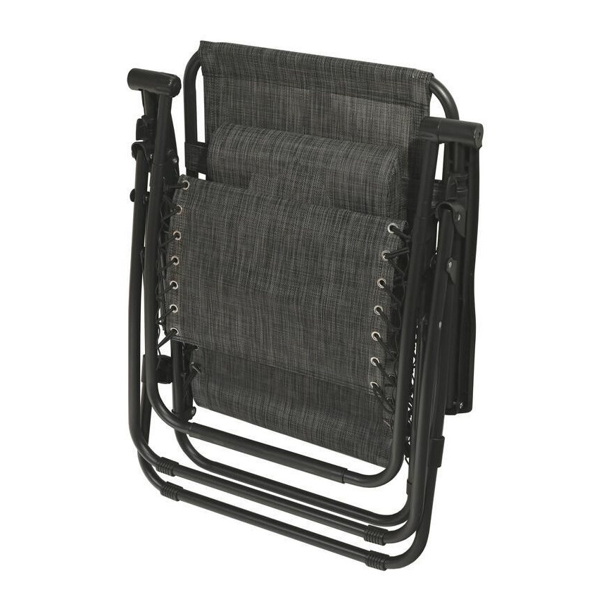 Foldbar og justerbar stol antracit