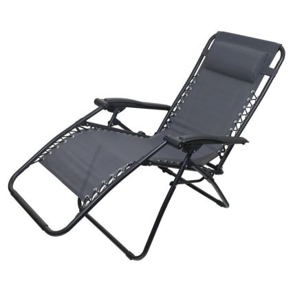 Foldbar og justerbar stol grå
