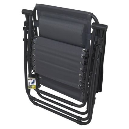 Foldbar og justerbar stol grå