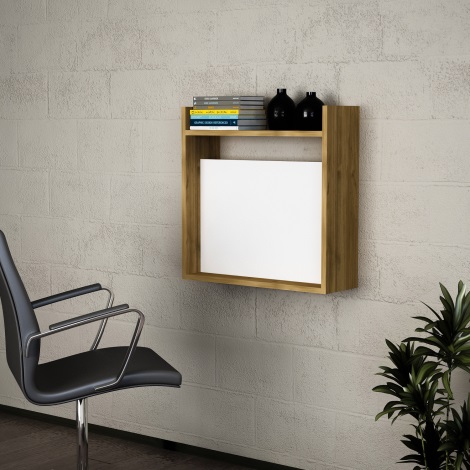 Foldbart arbejdsbord LAPTOP 60x60 cm brun/hvid