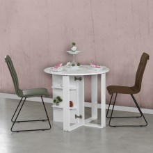 Foldbart bord MIDDLE 77x90 cm hvid