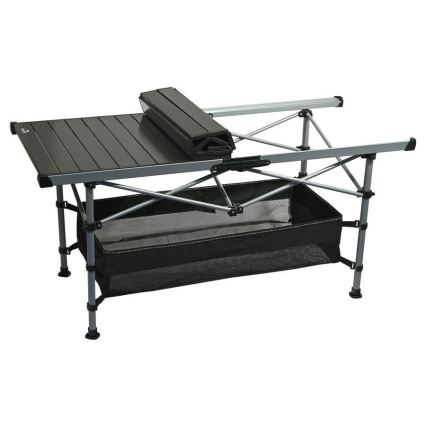 Foldbart campingbord 123x55 cm antracit