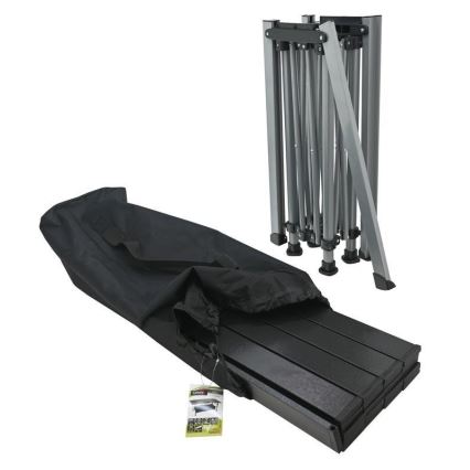 Foldbart campingbord 123x55 cm antracit