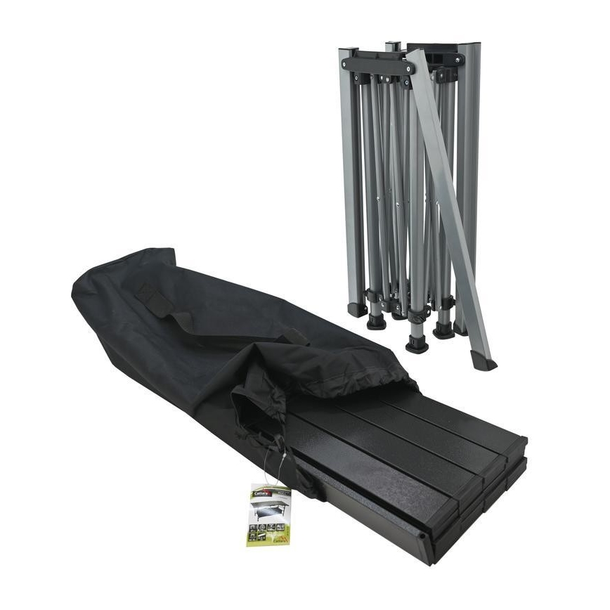 Foldbart campingbord 123x55 cm antracit