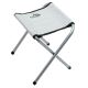 Foldbart campingbord + 4x stol hvid/krom