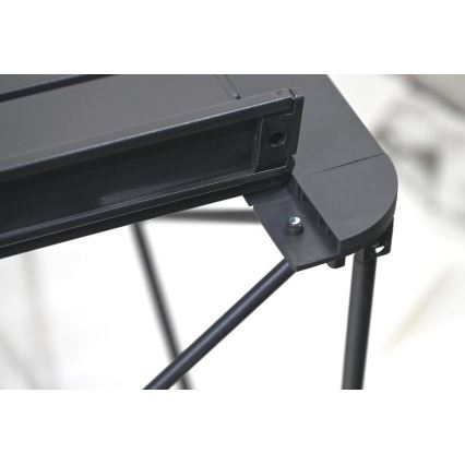 Foldbart campingbord 70x70 cm antracit