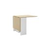 Foldbart spisebord 75x140 cm brun/hvid