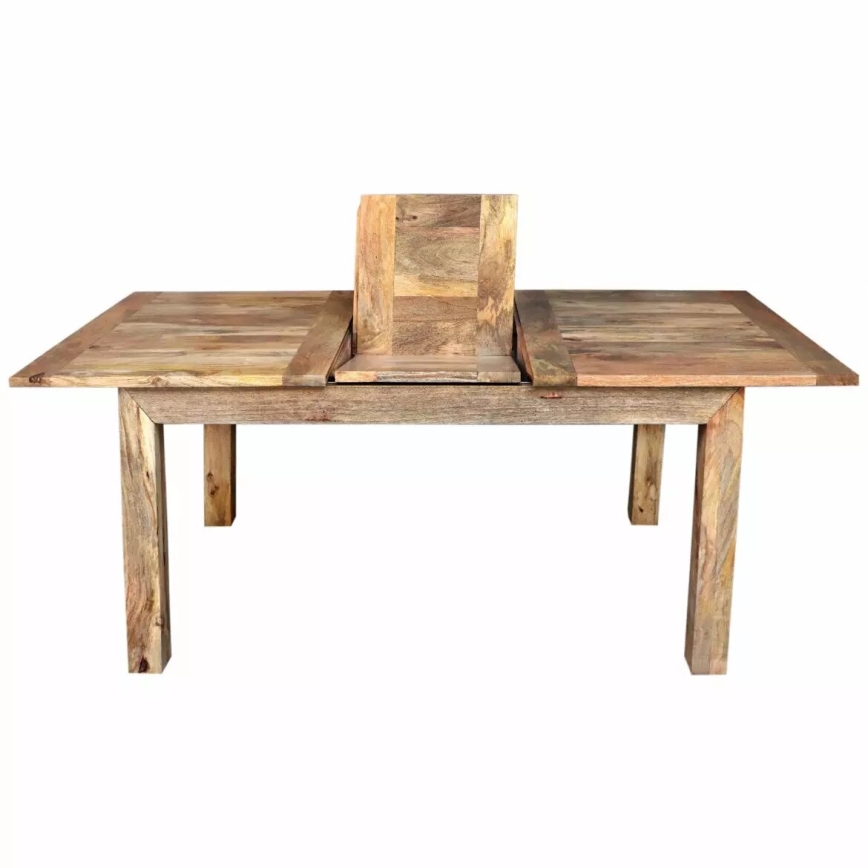 Foldbart spisebord HINA 180x90 cm massivt træ/mangotræ