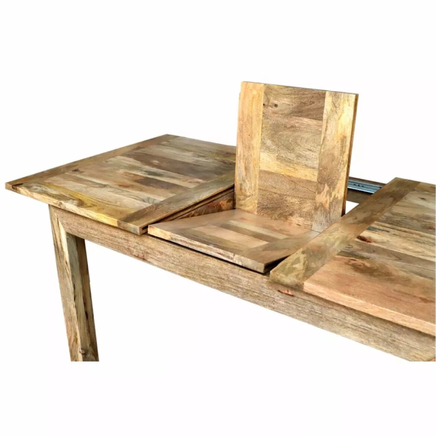 Foldbart spisebord HINA 180x90 cm massivt træ/mangotræ