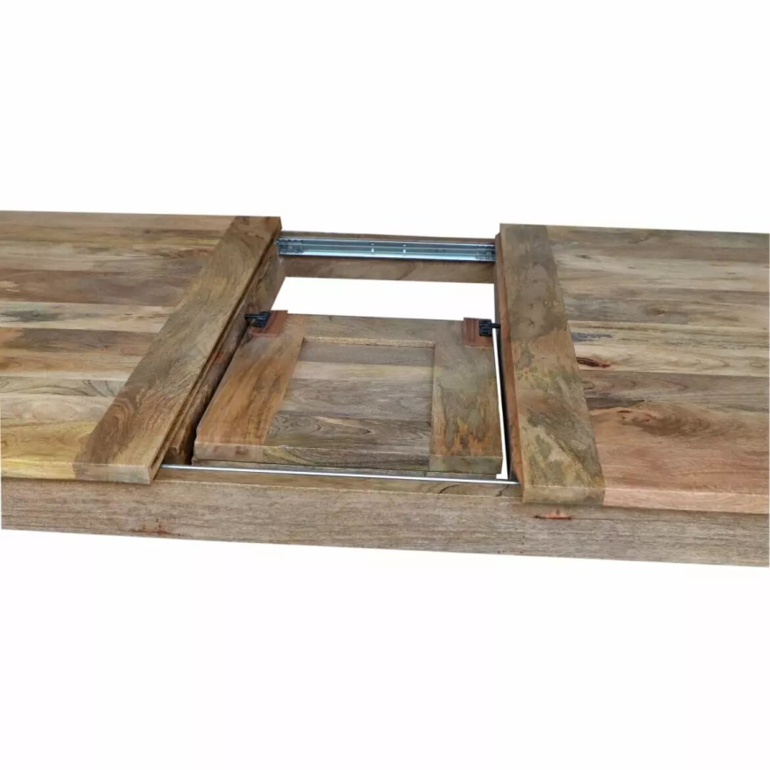 Foldbart spisebord HINA 180x90 cm massivt træ/mangotræ