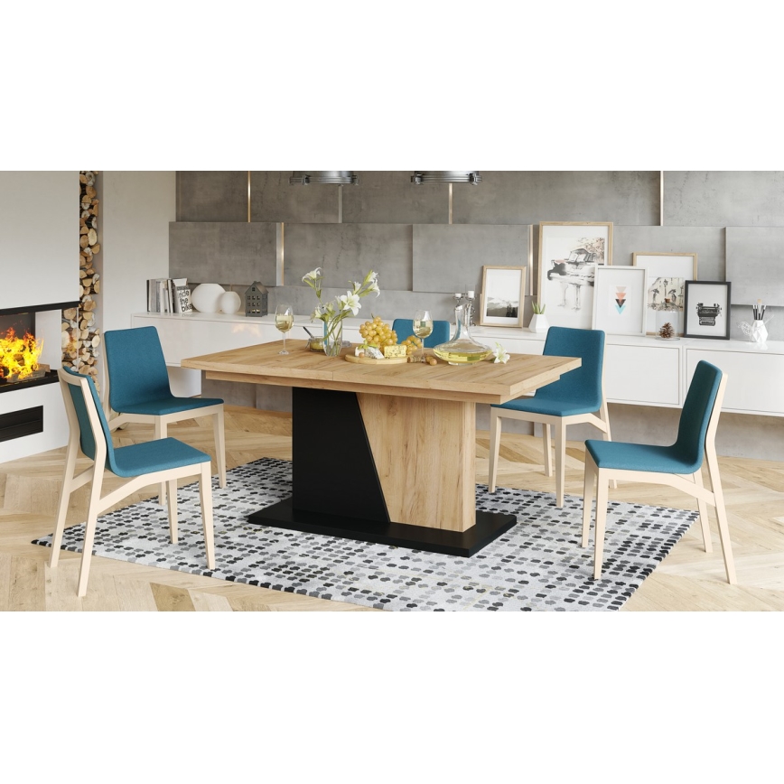 Foldbart spisebord NINO eg/sort