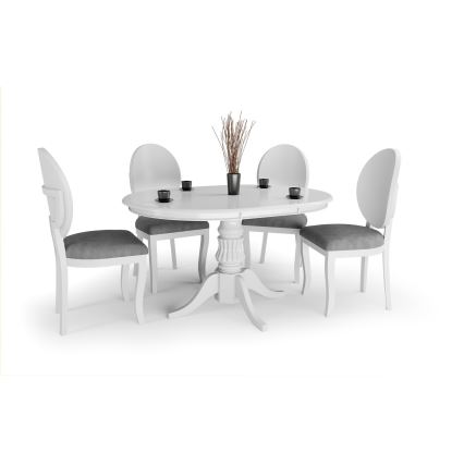 Foldbart spisebord WILLIAM 75x124 cm hvid