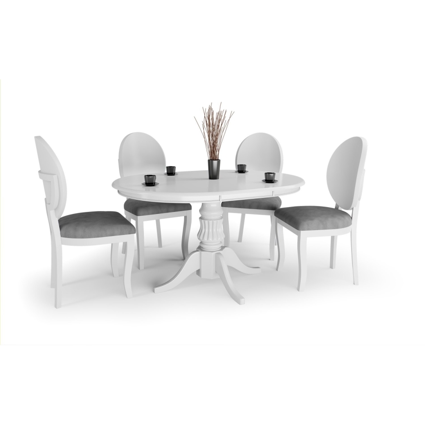 Foldbart spisebord WILLIAM 75x124 cm hvid