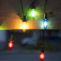 Forlængelses-LED udendørs lyskæde CONE FILAMENT 20xE10 14 m farvet/varmhvid IP44, Fremstillet i Tjekkiet