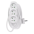 Forlængerledning 3-polet 3 m hvid