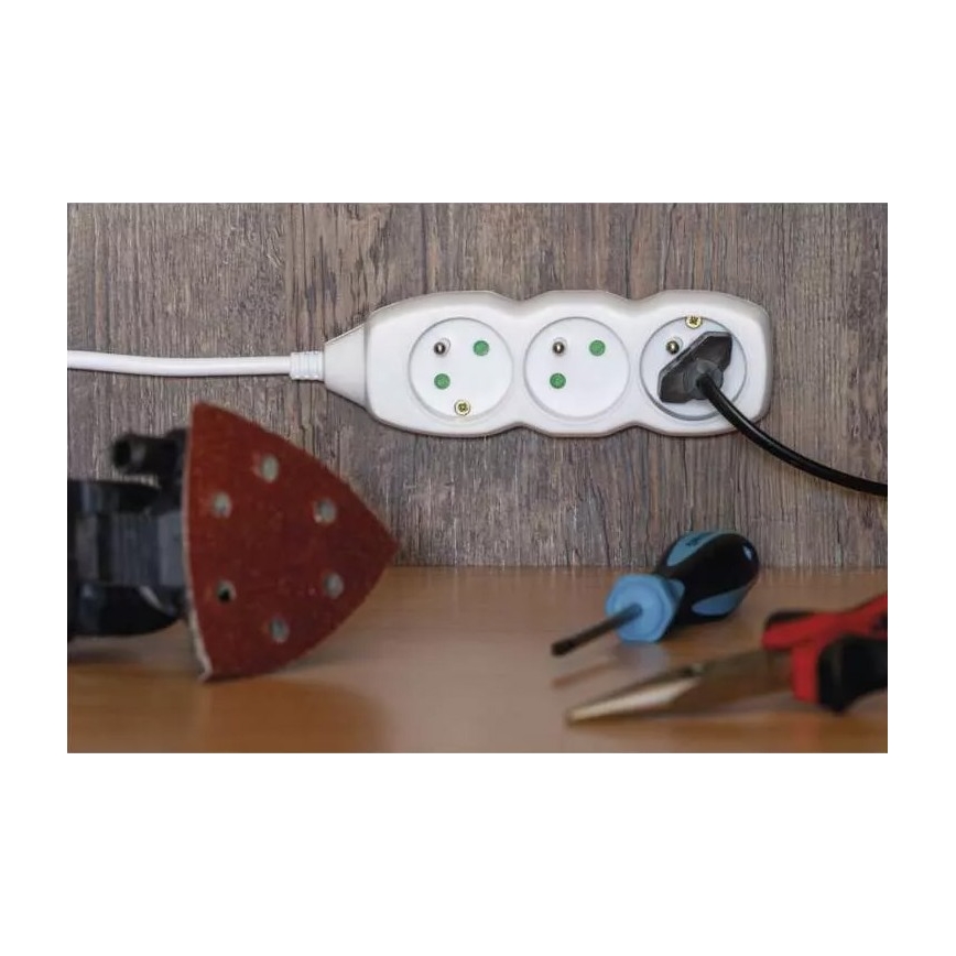 Forlængerkabel 5Z 7 m hvid