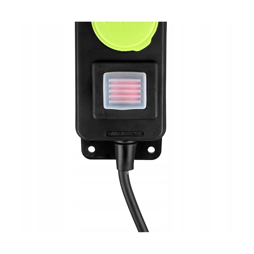 Forlængerledning med afbryder, 3 udtag, 20 m, IP44