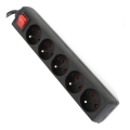 Forlængerledning med afbryder 5Z Type E 5m sort