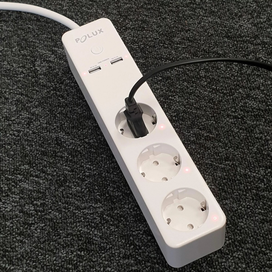 Forlængerledning SMART med kontakt 1,5 m + 2xUSB/Wi-Fi Tuya SCHUKO