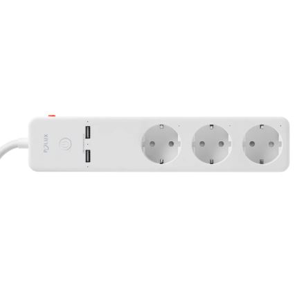 Forlængerledning SMART med kontakt 1,5 m + 2xUSB/Wi-Fi Tuya SCHUKO