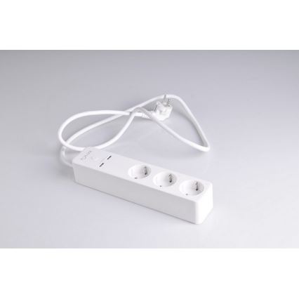 Forlængerledning SMART med kontakt 1,5 m + 2xUSB/Wi-Fi Tuya SCHUKO