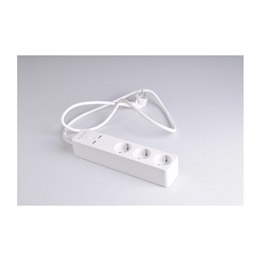 Forlængerledning SMART med kontakt 1,5 m + 2xUSB/Wi-Fi Tuya SCHUKO