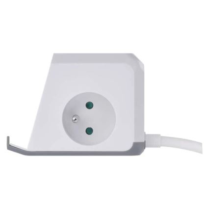 Forlængerledning terning med trådløs opladning QI 2Z +2xUSB-A+1xUSB-C 2 m hvid