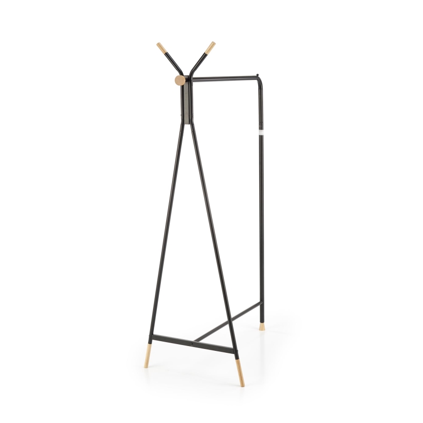 Frakkestativ 165x91 cm CHENE sort/beige