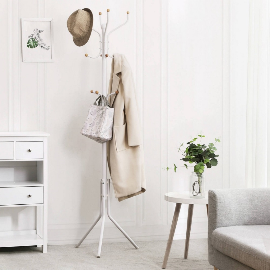 Frakkestativ LINEA hvid