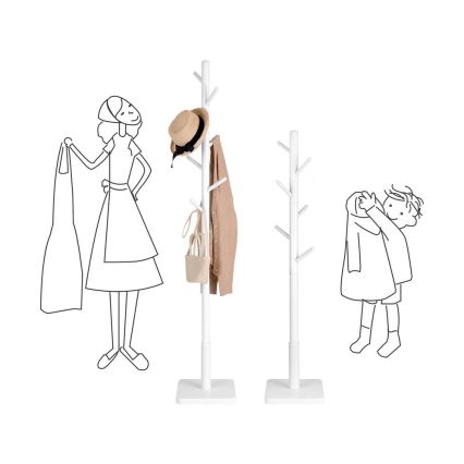 Fritstående garderobestativ LINEA, hvid