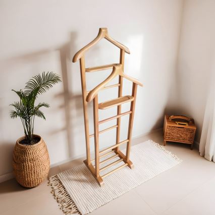 Fritstående knagerække BIBI 33x120x46 cm brun