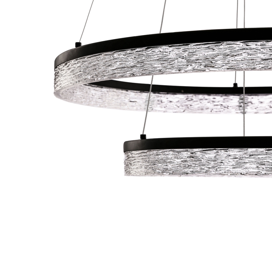 FROZI LED/38W/230V hængende lamp, 60 cm, sort