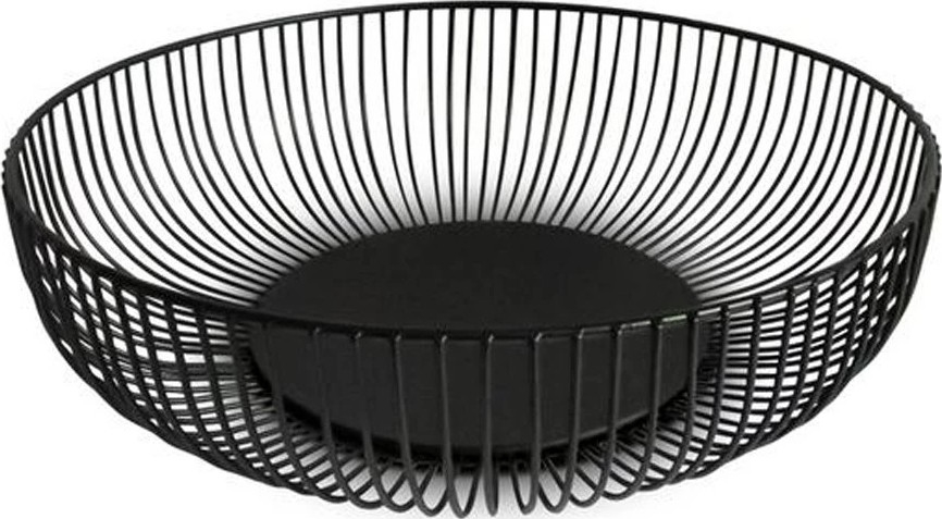 Frugtskål KITCHISIMO, Ø 28 cm, sort