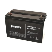 FUKAWA FWL 100-12 - Bly-syre batteri 12V / 100 Ah / gevind M6