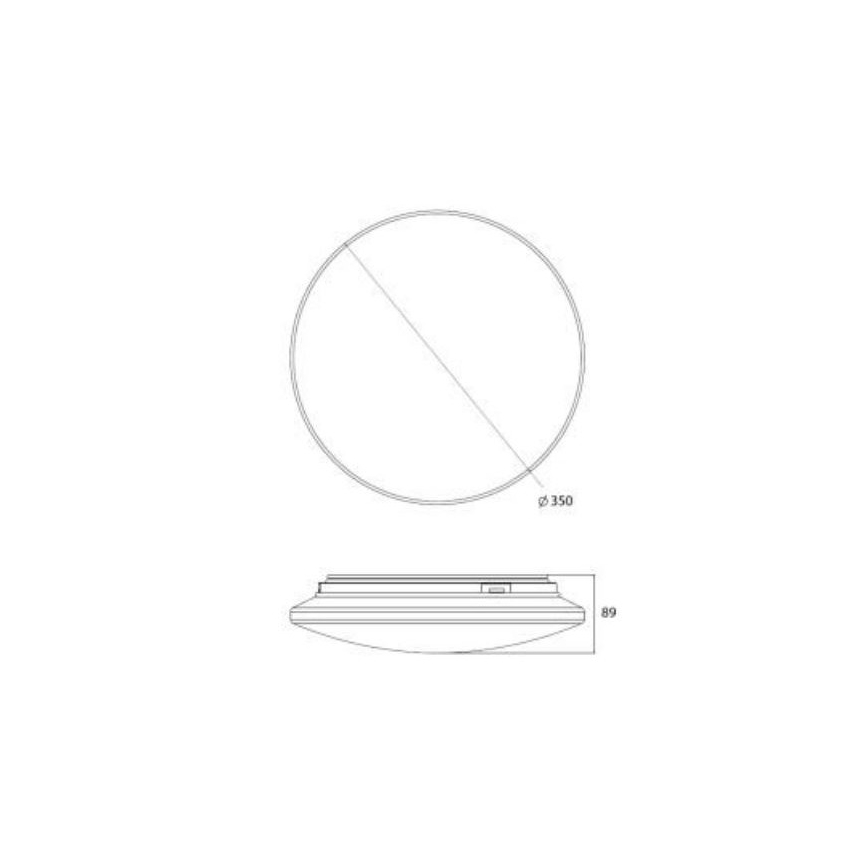 Fulgur 26921 - LED loftlampe til badeværelse APOLLO LED/16W/230V IP44
