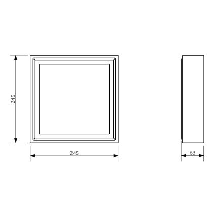 Fulgur 26942 - LED loftlampe PALLAS LED/12W/230V