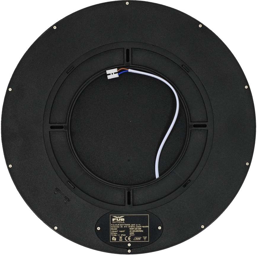 Fulgur 41813 - LED loftlampe NOMY LED/32W/230V 3000/4000/6000K IP40 diameter 40 cm sort
