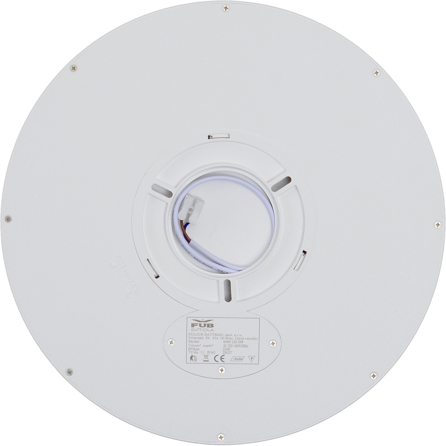 Fulgur 42361 - LED loftlampe NOMY LED/24W/230V 3000/4000/6000K IP40 diameter 30 cm hvid