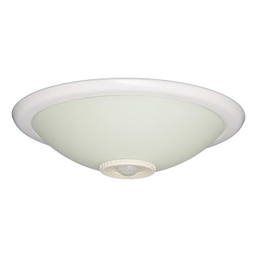 Fulgur s-22941 - Loftlampe med bevægelses- og skumringssensor DARINA 2xE27/40W/230V Ø 30 cm hvid