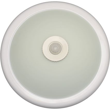 Fulgur s-22941 - Loftlampe med bevægelses- og skumringssensor DARINA 2xE27/40W/230V Ø 30 cm hvid