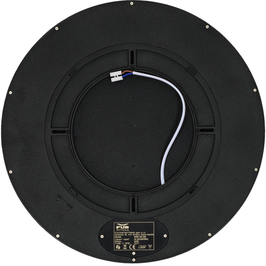 Fulgur s-42589 - LED loftlampe med bevægelsessensor NOMY-S LED/32W/230V 3000/4000/6000K IP40 diameter 40 cm sort