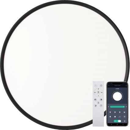 Fulgur s-43040 - Dæmpbar LED-loftlampe NOMY-RC LED/40W/230V 3000/4000/6500K Ø 50 cm IP40 sort + fjernbetjening
