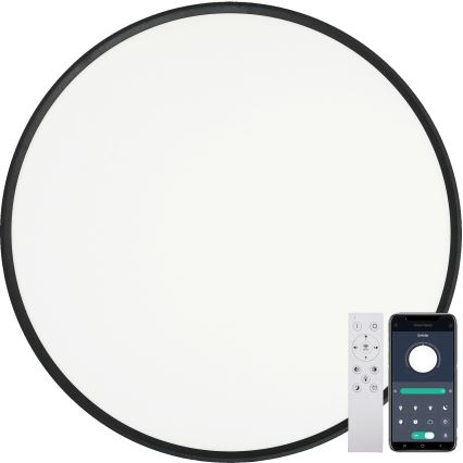 Fulgur s-43042 - Dæmpbar LED-loftlampe NOMY-RC LED/50W/230V 3000/4000/6500K Ø 60 cm IP40 sort + fjernbetjening