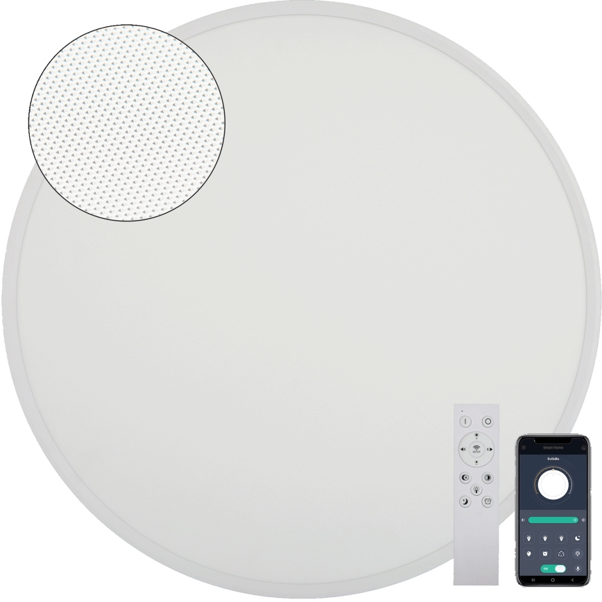 Fulgur s-43058 - LED-dæmpbar loftarmatur NOMY LED/50W/230V 3000-6500K Ø 60 cm UGR19 IP40 Wi-Fi hvid + fjernbetjening