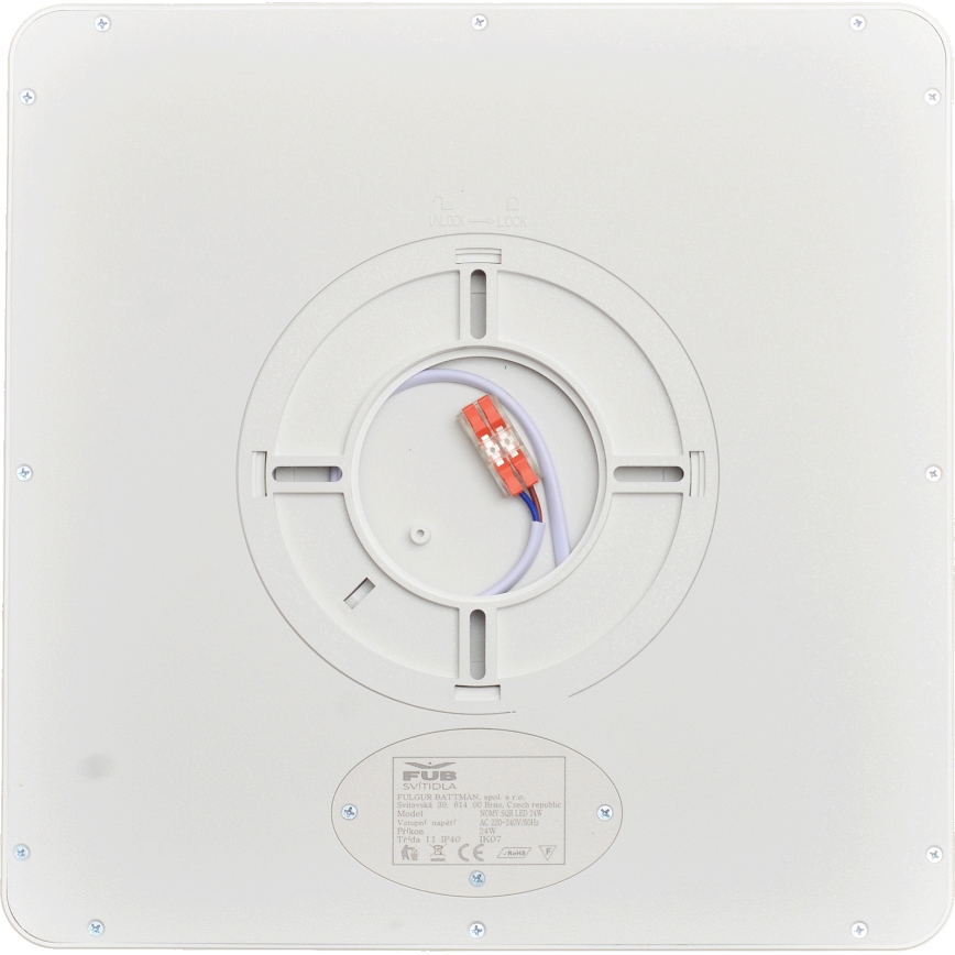 Fulgur s-43102 - LED loftlampe NOMY LED/24W/230V 3000/4000/6500K IP40 30x30 cm hvid