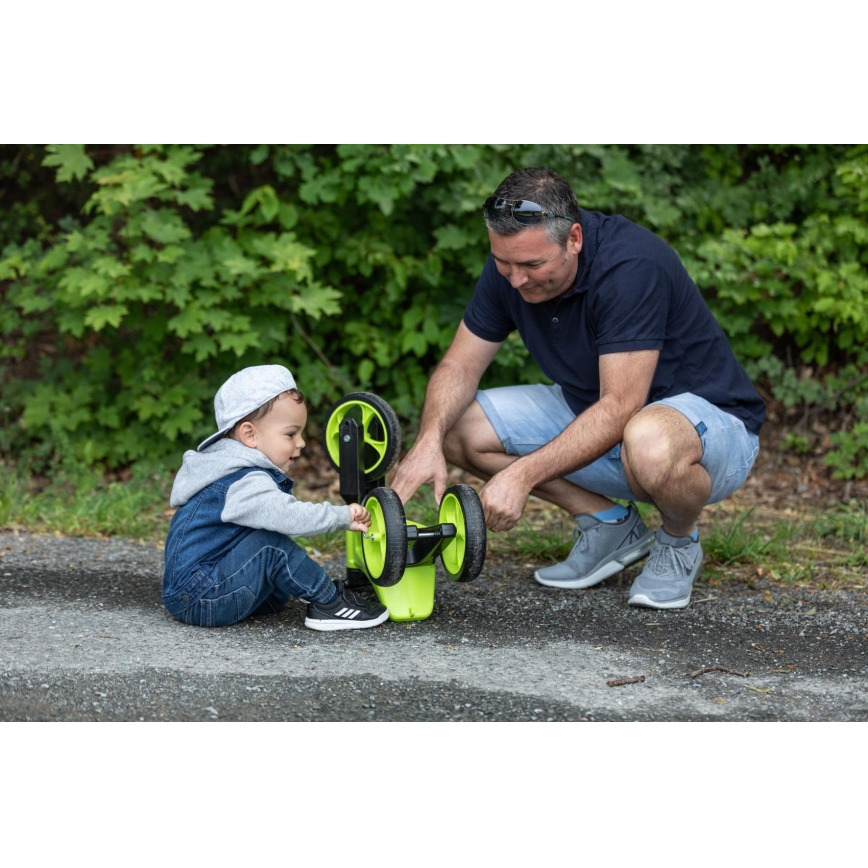 Funny Wheels - 2-i-1 løbecykel RIDER SUPER SPORT grøn/sort