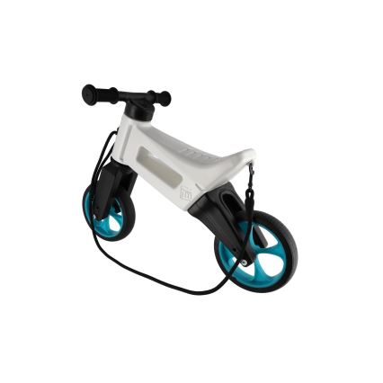 Funny Wheels - 2-i-1 løbecykel RIDER SUPER SPORT hvid/sort/blå